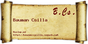 Bauman Csilla névjegykártya