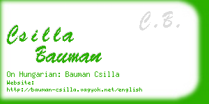 csilla bauman business card